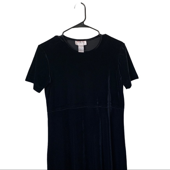 Vintage Talbots Petites Black Velvet Dress- Size P - Picture 5 of 7